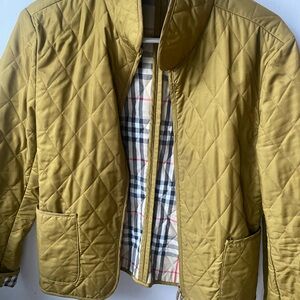 Vintage Womens Quilted Jacket - Mustard Burberry